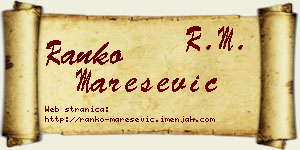 Ranko Marešević vizit kartica